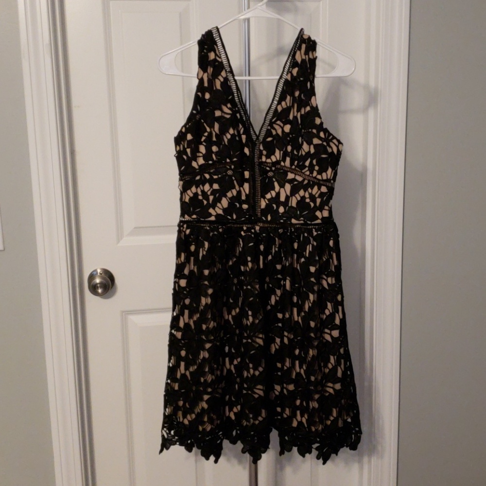 Black lace dress
